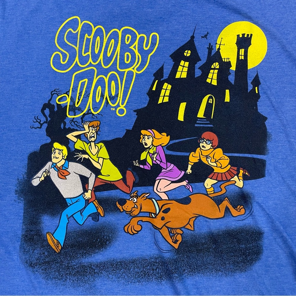Scooby Doo T-Shirt XL Blue Retro Graphic 90s Cartoon Tee Nostalgia Dog Ghost - Picture 5 of 16